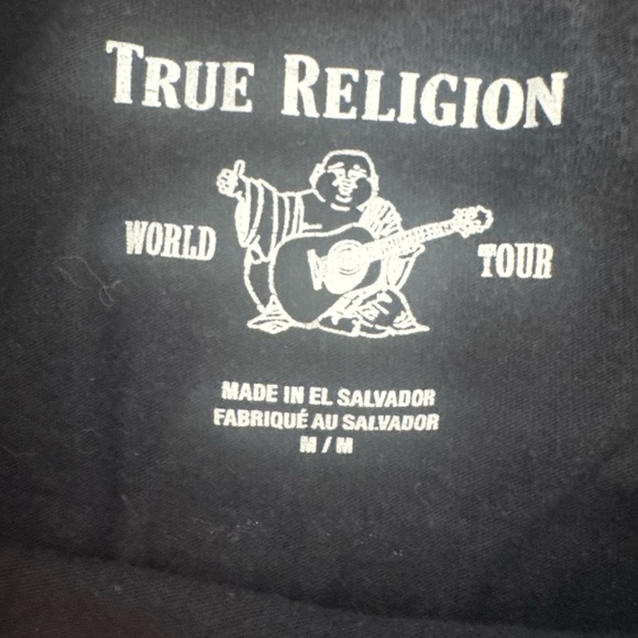 True Religion World Tour Buddha Graphic Tee Streetwear Graphic Retro Grunge - M - Picture 3 of 3